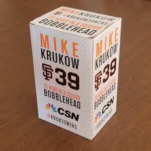 2016 SG Giants Mike Krukow 20 Win Bobblehead New In Box